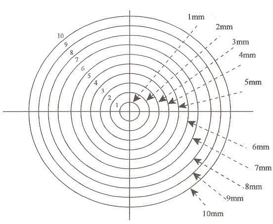 Concentric Circles with Crossline